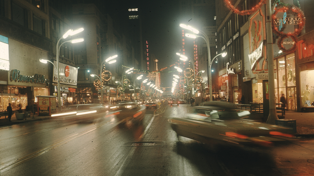 Michigan Avenue, Chicago Loop, Christmas, by Victor Albert Grigas