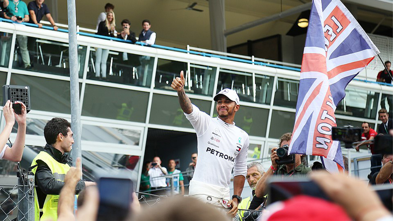 British Formula One driver Lewis Hamilton