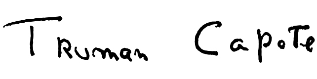 Truman Capote signature