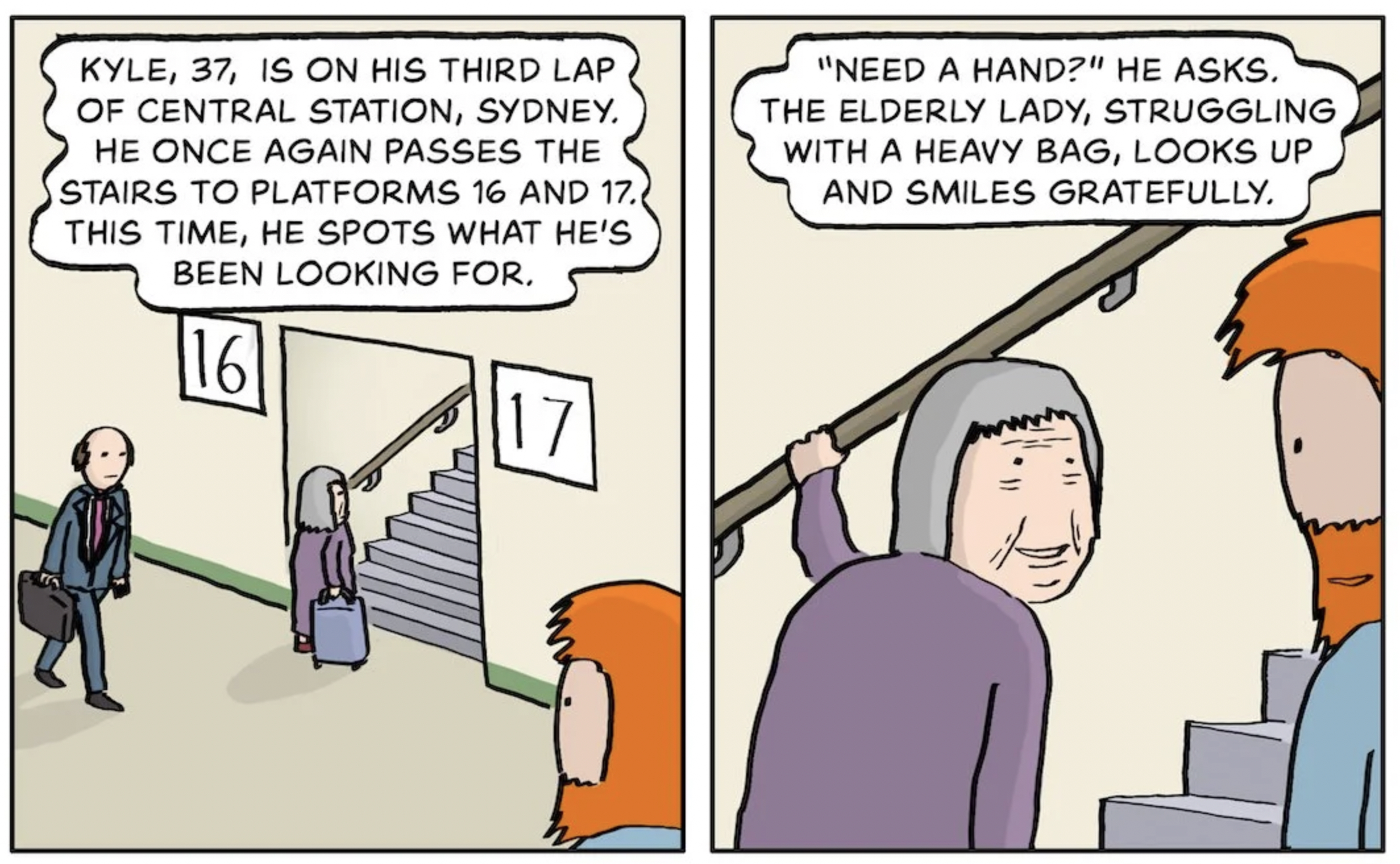 A sample of panels from “Dave Contra” on Instagram