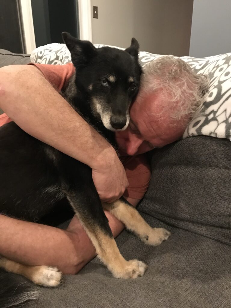 Nala and the author, Photo by Heather Corley