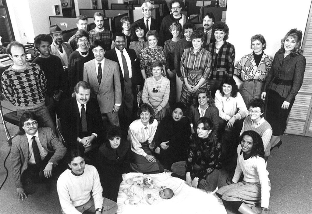 “The Riverfront Times” staff in 1986; Ray Hartmann