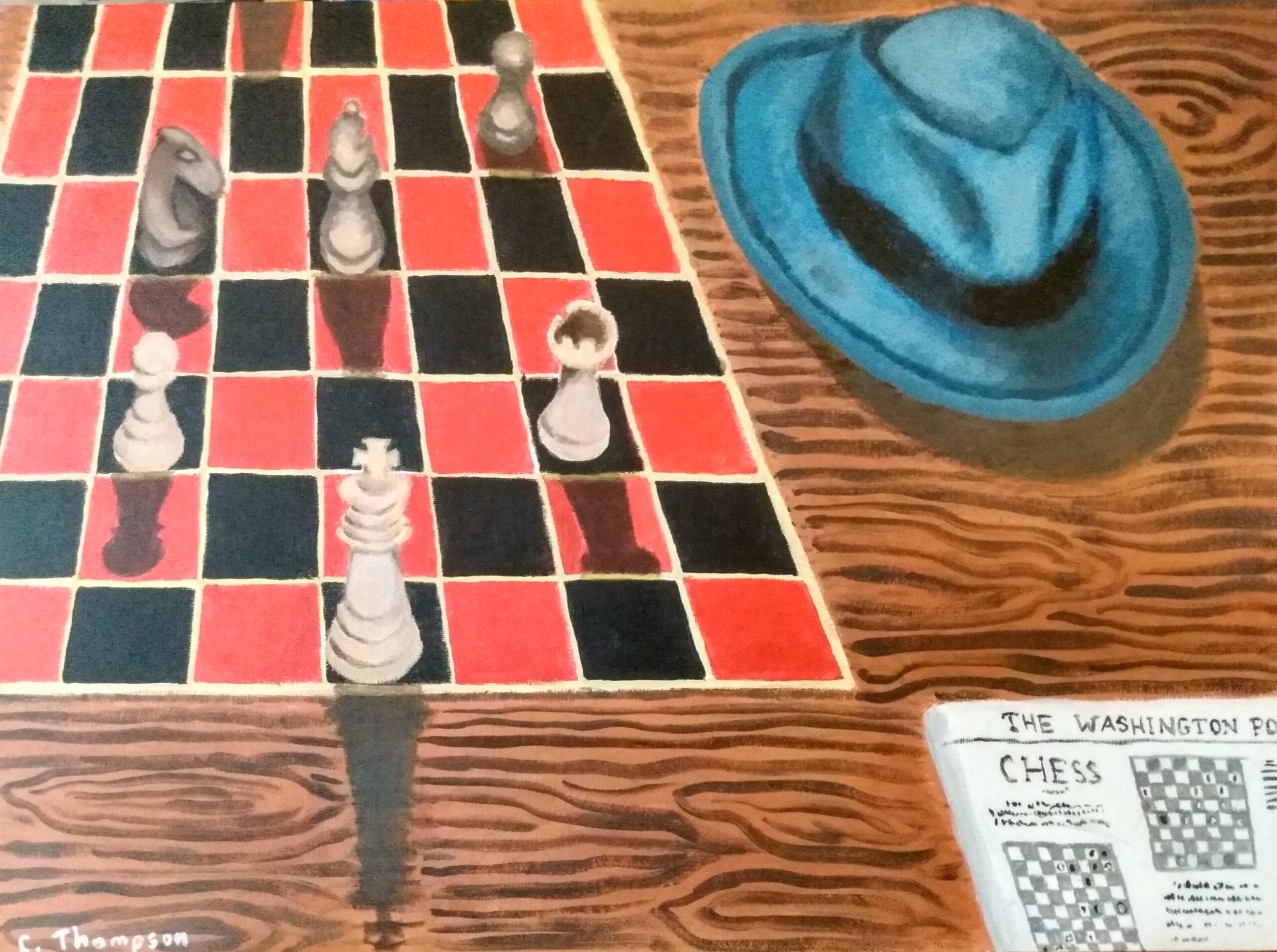 Chess painting by Clifford Thompson