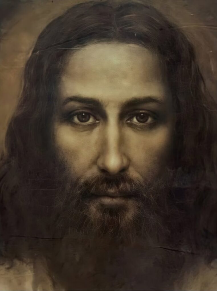 Jesus Christ depicted, according to the Shroud of Turin