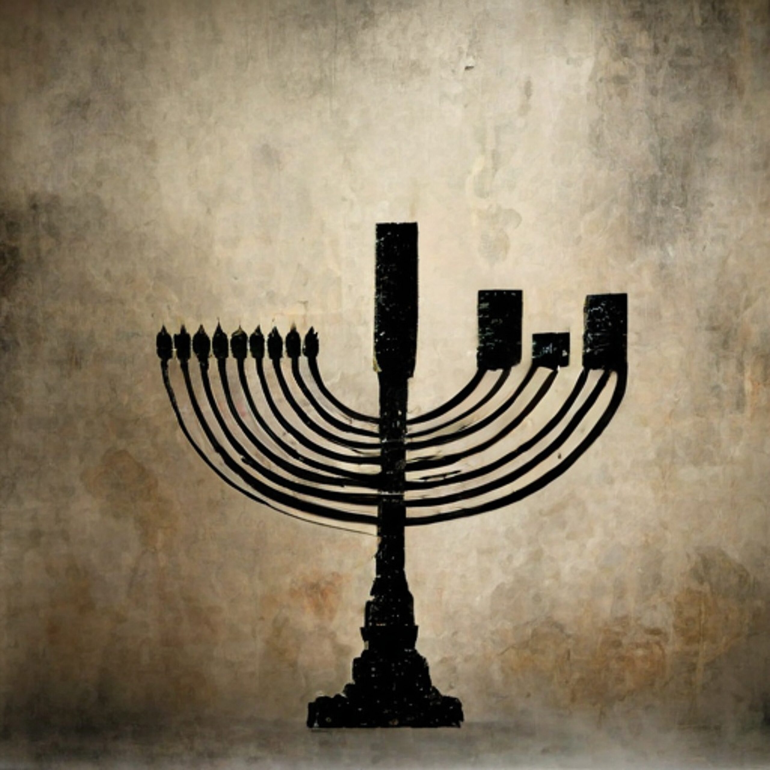 Black menorah