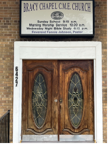 Bracy Chapel entry door