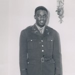 Jackie Robinson in his U.S. Army uniform.